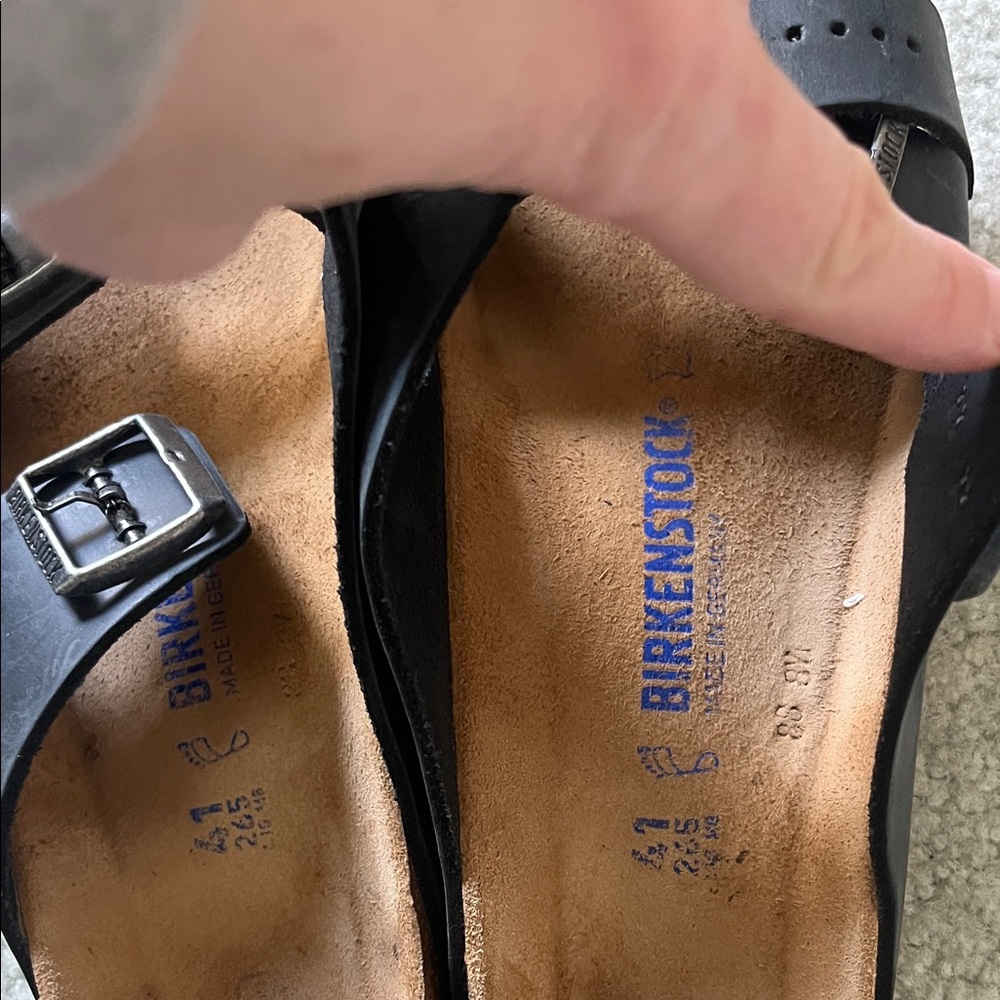 Birkenstock Arizona BS Black Slides like new 41 - Picture 3 of 7
